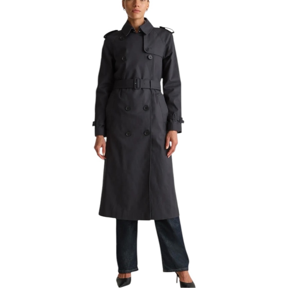 Quince Comfort Stretch Long Trench Coat Size Medium Like New
Price is firm
